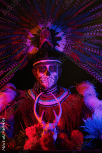 Aztec Man with traditional dress dance