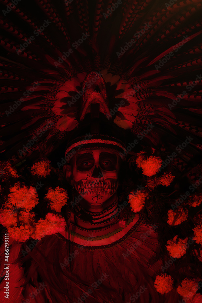 Aztec Man with traditional dress dance Aztec Man with traditional dress dance