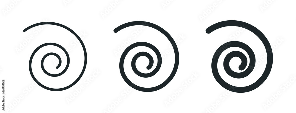 spiral icon, swirl symbol, Helix and scroll flat icons, gyre loop shape icon spiral icon, swirl symbol, Helix and scroll flat icons, gyre loop shape icon