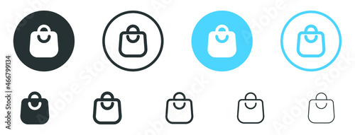 shop bag icon - Shopping bags icons, packages symbol in filled, thin line, outline and stroke style