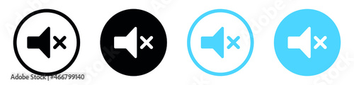 mute icon, no sound symbol volume speaker off icons - silent icon symbol