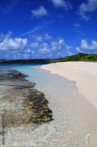 Sandy beach at White Island near Carriacou Island, Grenada.
