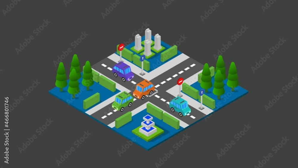 Isometric road Isometric road