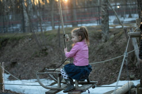 little child on a swing