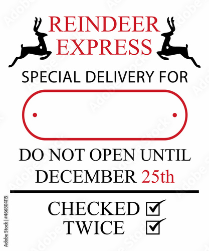 Reindeer Express, Special Delivery Santa sack Design | Christmas delivery bag design | Santa Bag for Special Delivery