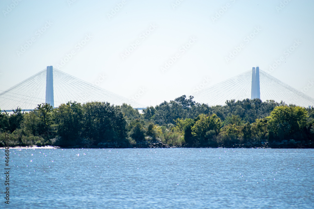 Obraz premium Bridge and Clear Sky