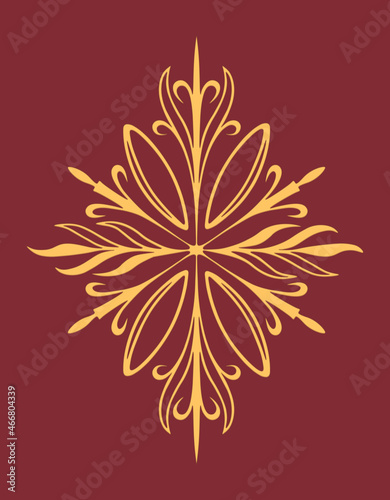 Classic vector ornament based on floral motives