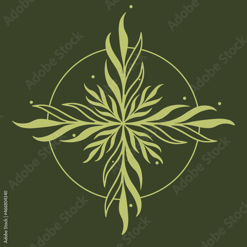 Classic vector ornament based on floral motives