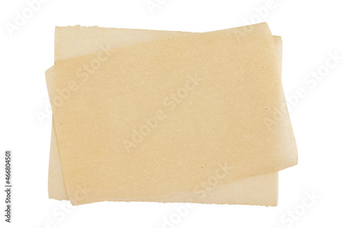 parchment for baking culinary, isolated on white background, top view photo