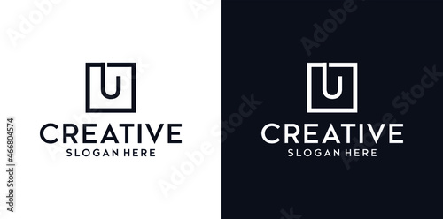 Letter U logo icon design | alphabet letter | Stylish typographic template elements | corporate identity