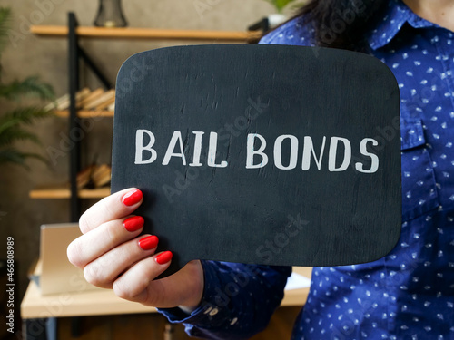 Valokuva Financial concept meaning BAIL BONDS with inscription on the page