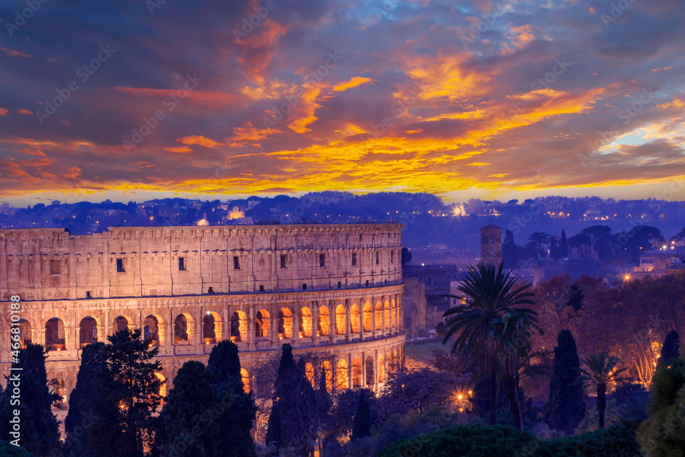 Coliseum at sunset - Rome