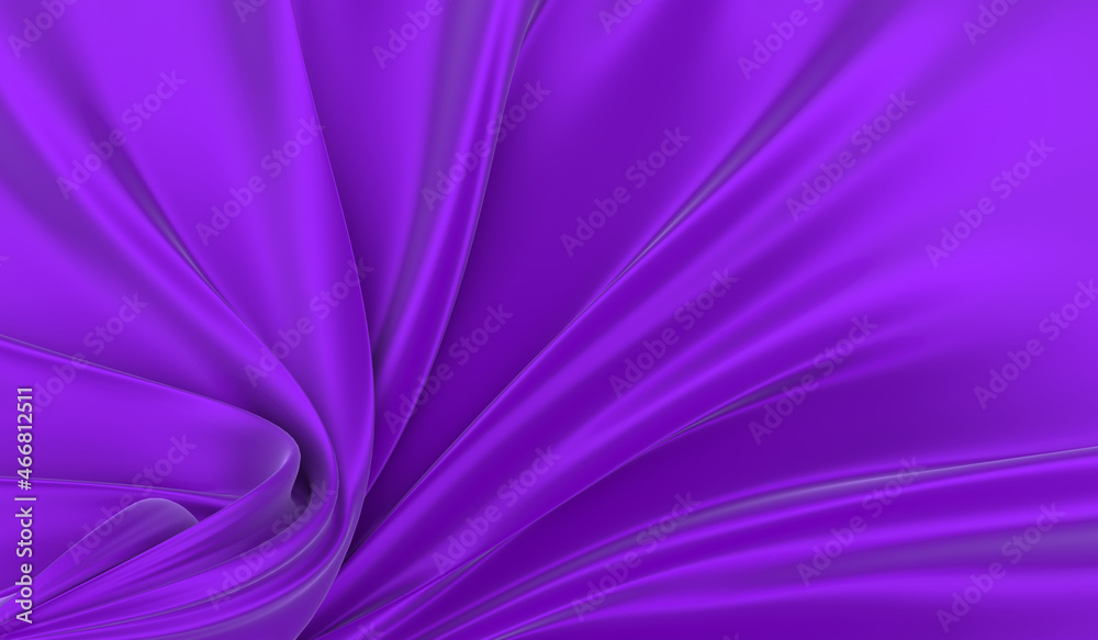 Fototapeta premium Violet silk background. Waves of red silk full screen. Abstract elegant background for your project.