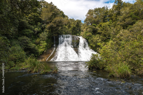 Aniwaniwa Falls waters of Aniwaniwa river, Te Urewera National Park, Hawke's Bay, Northland, New Zealand