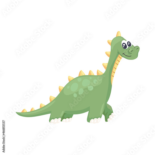 cute brachiosaurus character © Gstudio