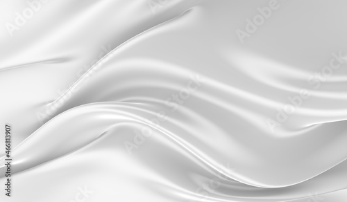 White silk background. Waves of red silk full screen. Abstract elegant background for your project.
