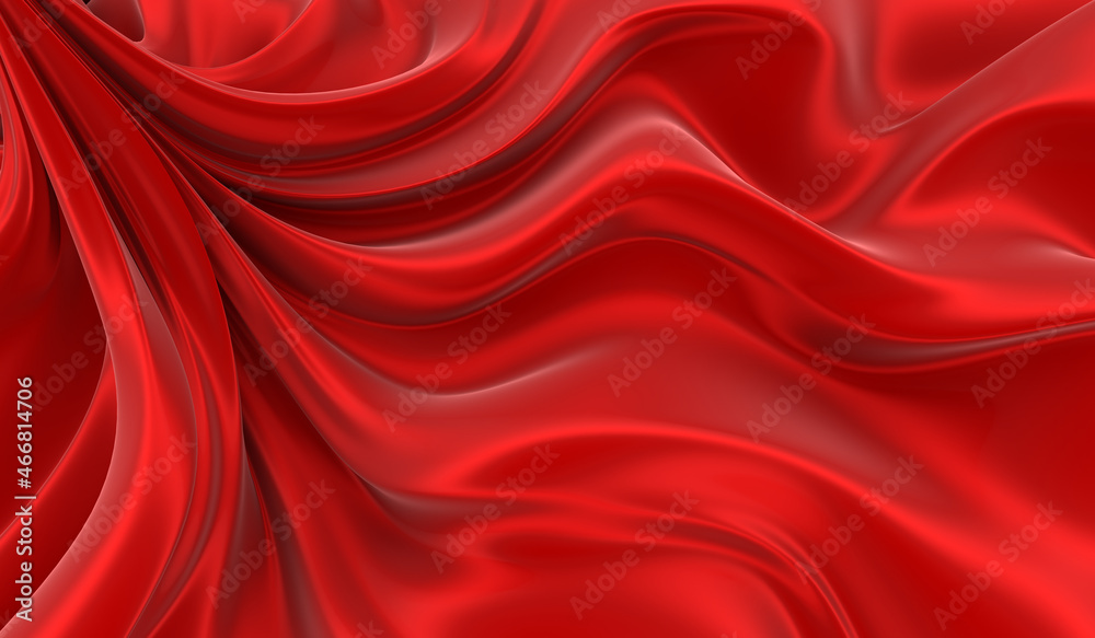 Obraz premium Red silk background. Waves of red silk full screen. Abstract elegant background for your project.