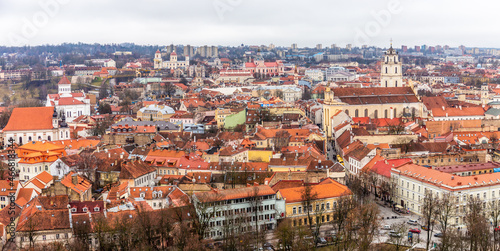 Old Vilnius town Pilies Street panorama, Lithuania