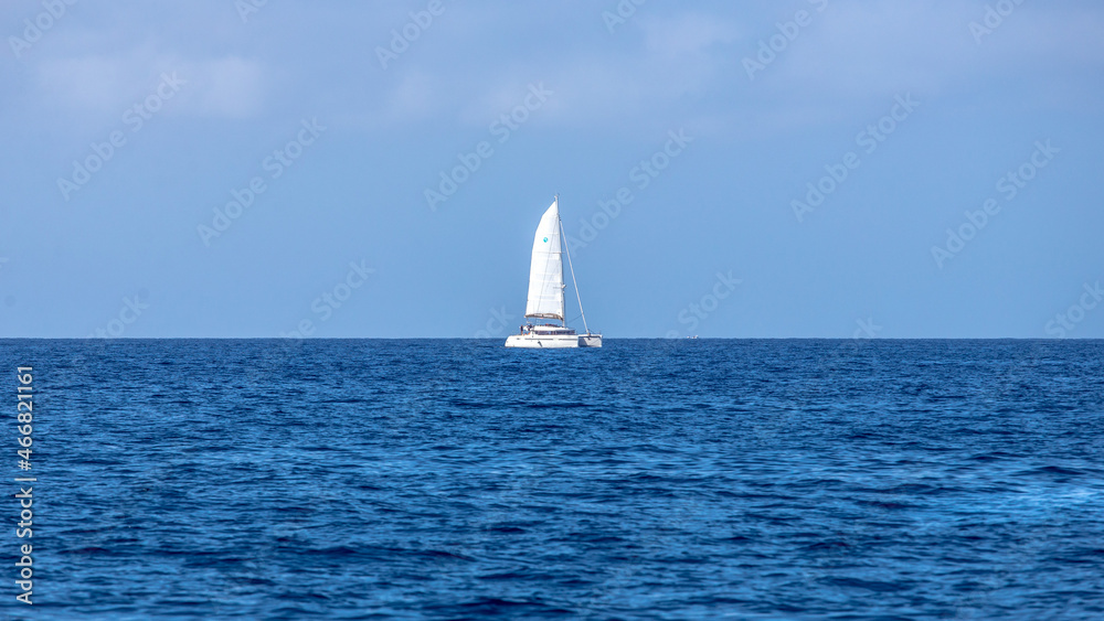 yacht at sea, sailing, sails, holidays, warm countries