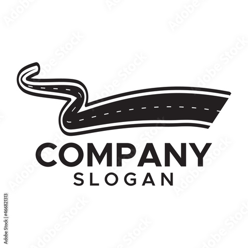 Road logo design vector template