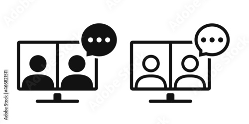 Video conference icon. Illustration vector