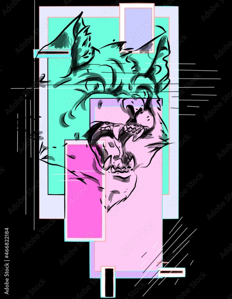 Fototapeta premium boxed feline