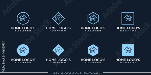 home logo bundle vector concept universal symbol Premium