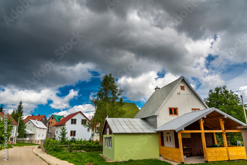 Wallpaper Mural Typical residential houses of Zabjlak,northwest Montenegro Torontodigital.ca