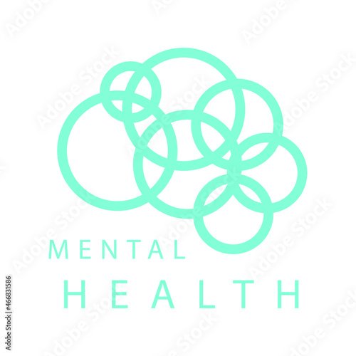 Flat mental health logo