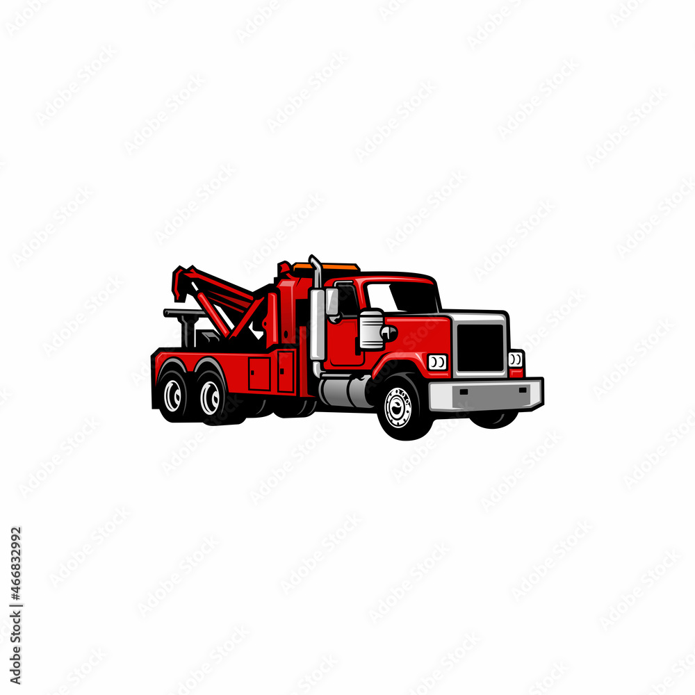 tow truck - towing truck - service truck lsolated vector