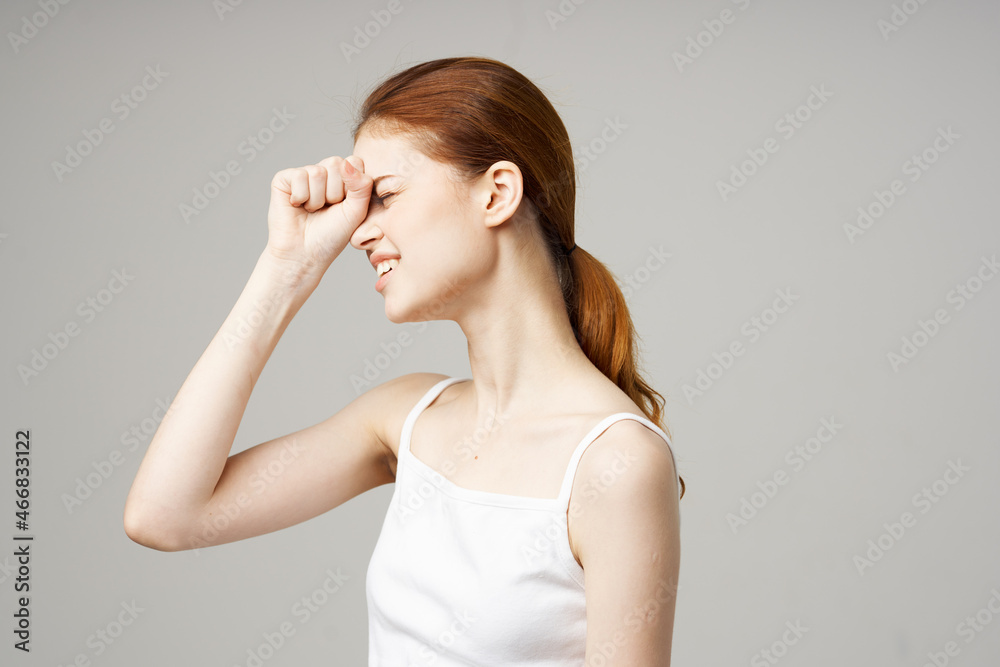 disgruntled woman depression symptoms headache studio treatment disgruntled woman depression symptoms headache studio treatment