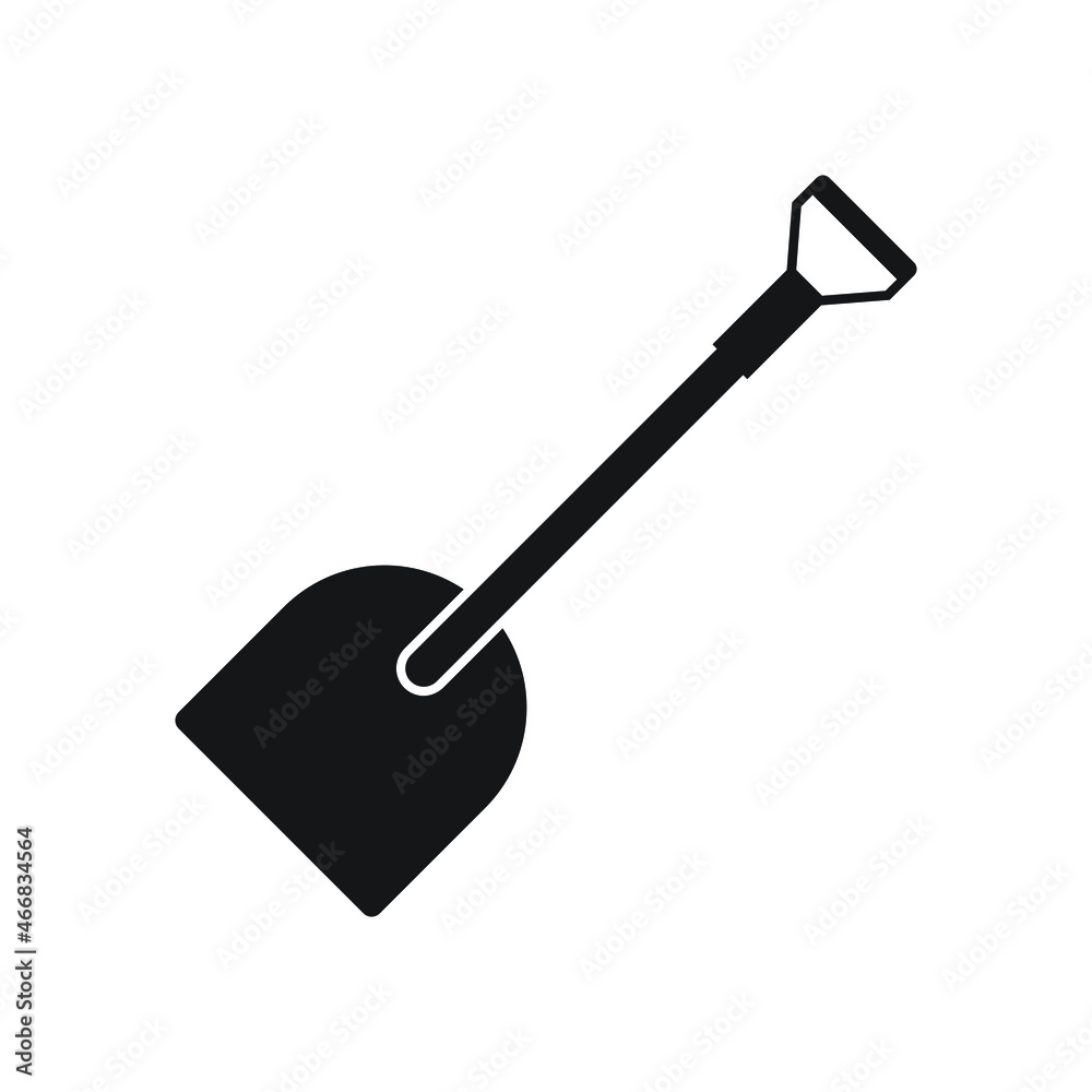 Shovel icon design isolated on white background