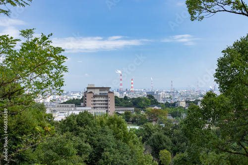 View from the observatory in Nambu Hill Park, Yokkaichi, Mie, Japan