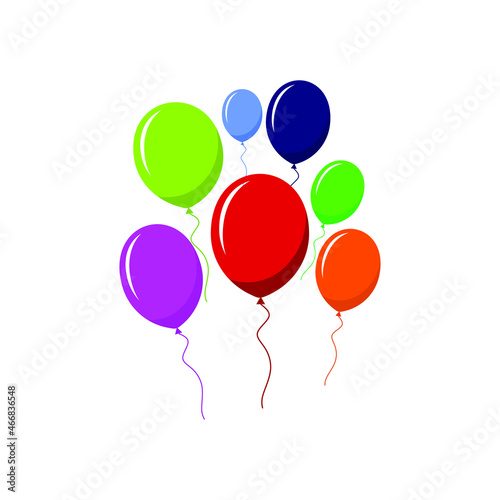 balloons isolated on white