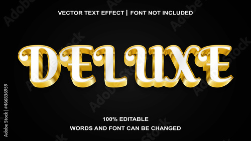 DELUXE GOLD WHITE STYLE  EDITABLE TEXT EFFECT
