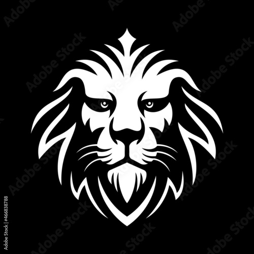 Fototapeta Naklejka Na Ścianę i Meble -  Lion head logo icon. Royal logo. Premium king animal sign. Vector illustration.
