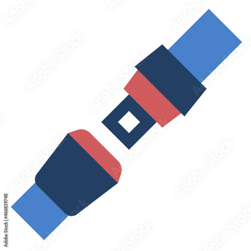 seatbelt flat icon