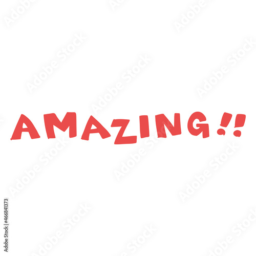 AMAZING（すごい！）の文字
