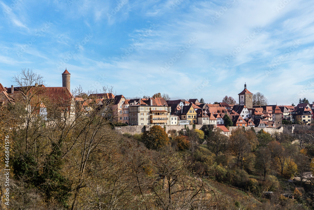 Skyline of Rothenburg ob der Tauber, bavaria, germany