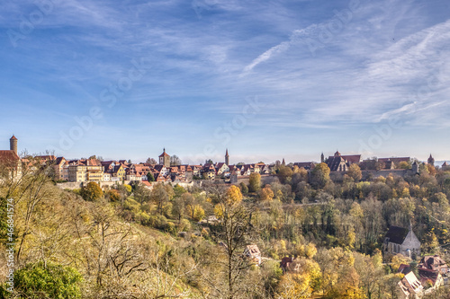 Skyline of Rothenburg ob der Tauber  bavaria  germany