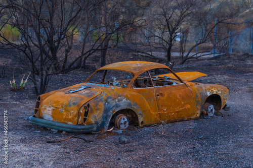 Burnt Car Post Woolsey Fire,  Los Angeles California Wildfire  © Neil