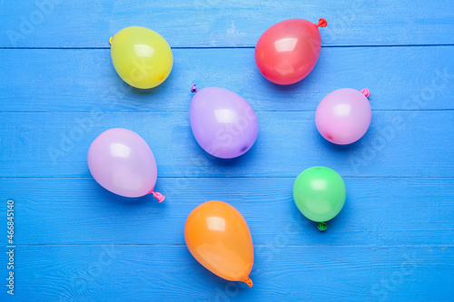 Colorful party balloons on ...
