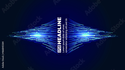 High speed emitting emitting line network technology poster background