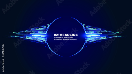 High speed emitting emitting line network technology poster background