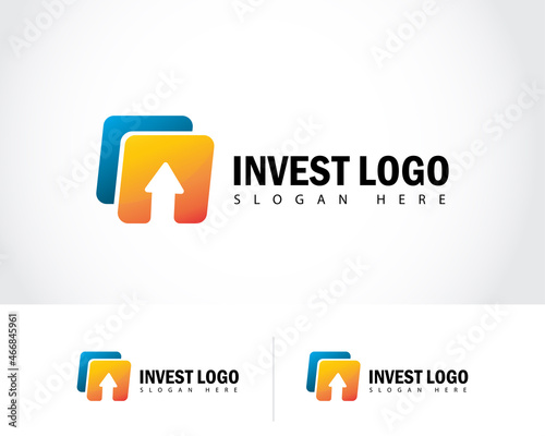 invest logo creative sign symbol business arrow market design web