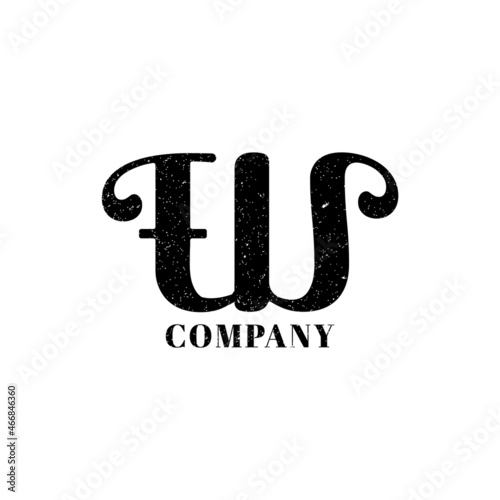 Vintage EU Letter Logo applied for Fashion and Clothing logo design inspiration.