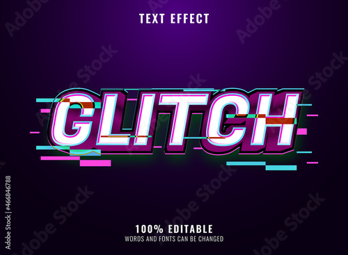 modern purple blue glitch text effect