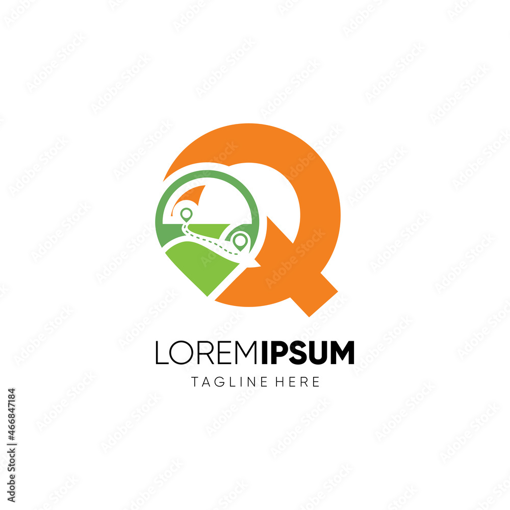 Letter Q Map Location Logo Design Vector Icon Graphic Emblem Illustration Background Template Letter Q Map Location Logo Design Vector Icon Graphic Emblem Illustration Background Template