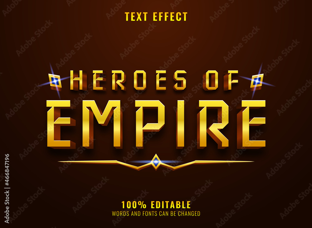 fantasy golden luxury rpg heroes of empire text effect