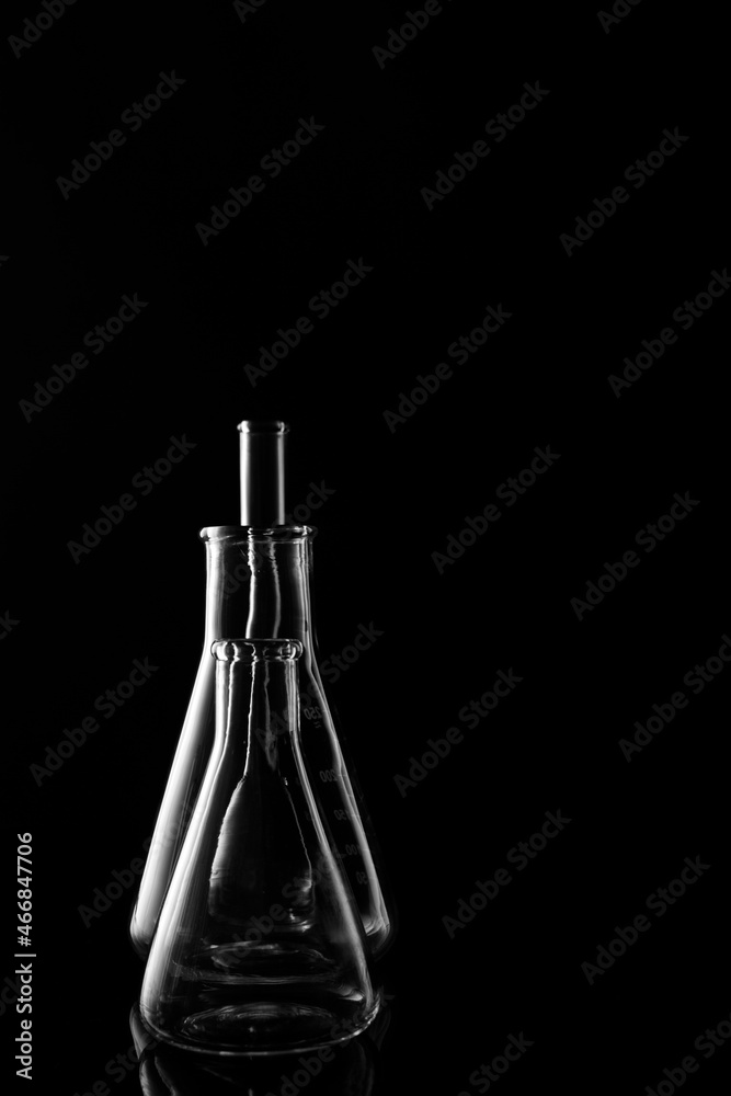 Glass flasks. Chemical flask. Chemical vessels. Glassware. Glass flasks. Chemical flask. Chemical vessels. Glassware.